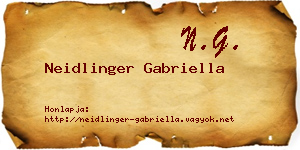 Neidlinger Gabriella névjegykártya
